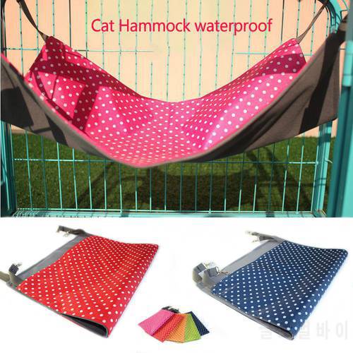 Cat Hammock Bed Hanging for Kitten Big Cat Big Capacity Install in Cages Pet Bed Waterproof Material Puppy Cat Dog Kennel