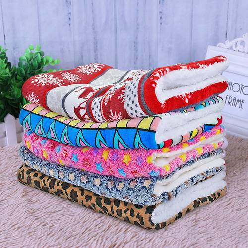 Warm Pet Dog Cat Bed Soft Winter Pets Bed Mat Puppy Cat House Dog Beds Blanket For Small Medium Large Dogs Cats Cama Perro S-XL
