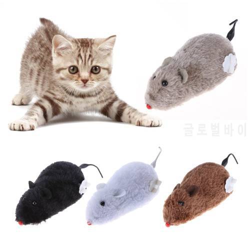 Clockwork Mouse Toy for Cat Dog Cute Plush Rat Mechanical Motion Interactive Toy Pet Supplies