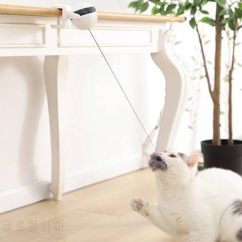 Electric Lifting Cat Toy Interactive Cat Teaser Toy Automatic Teaser Ball Electric Flutter Rotating Interactive Puzzle Pet Toy