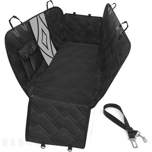 Upgraded Dog Seat Covers with Mesh Visual Window 100% Waterproof Dog Car Seat Cover Nonslip Pet Seat Cover with Storage Pockets