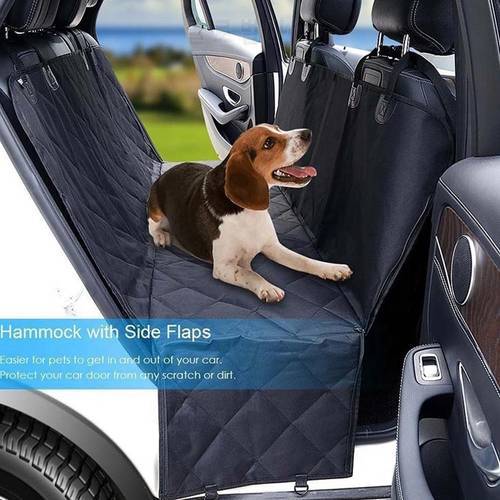 Dog Car Seat Cover pet View Mesh Waterproof Pet Carrier Car Rear Back Seat Mat Hammock Cushion Protector Zipper Pockets