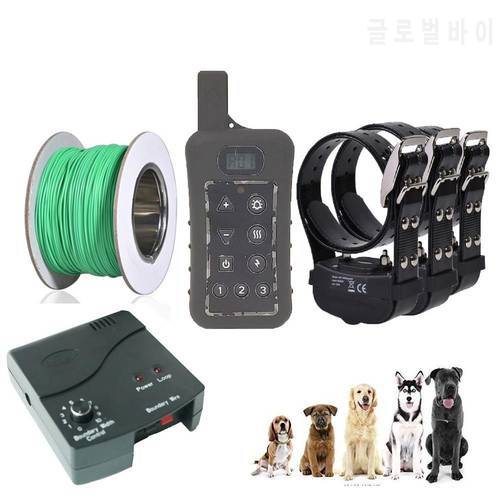 In-Ground Wired Electric DOG Fence Collar Waterproof Rechargeable Dog Training Collars With Remote Range 1200meters