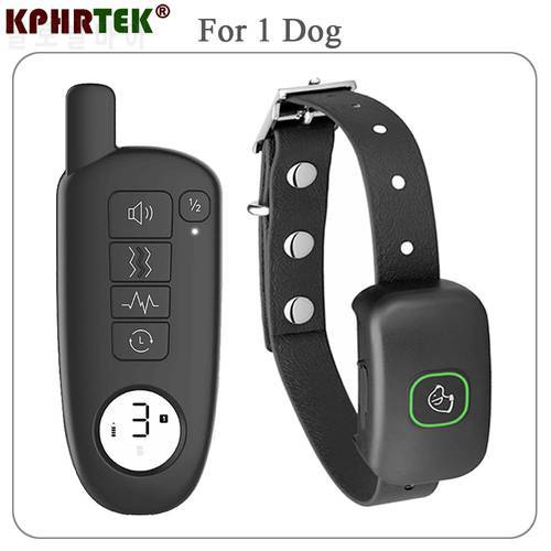 Black Color Waterproof Dog Shock Training Collar With Electric Shock 300g34e