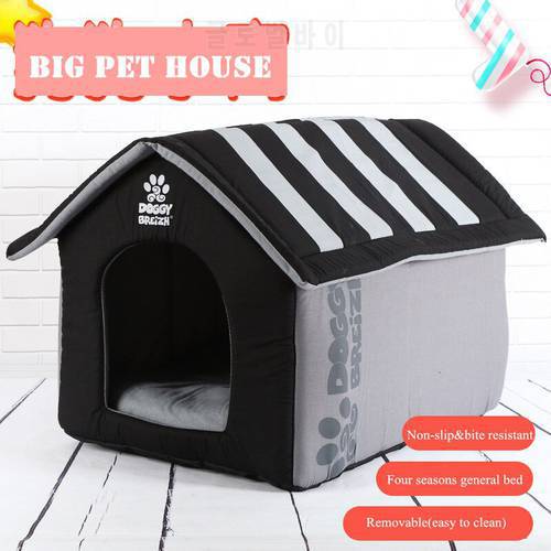 Foldable Dog House Kennel Dog Bed Mat For Small Medium Dogs Winter Warm Teddy Chihuahua Cat Nest Pet Basket Puppy Cave Bed Sofa