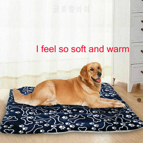 Soft Fleece Dog Bed Pet Mat Cushion Waterproof Washable Double Sided Puppy Pillow Mat Sleeping Cover Towel Cushion for Dogs Cats