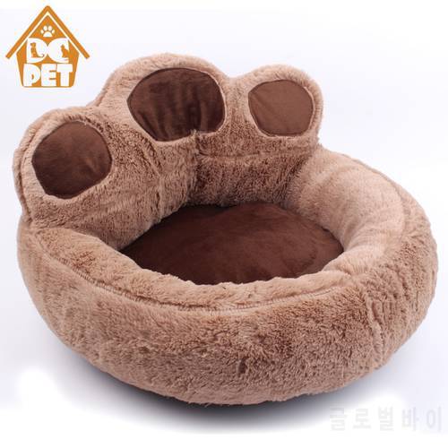 Pet Dog Cat Warm Bed Winter Lovely Dog Bed Soft Material Pet Nest Cute Paw Kennel For Cat Puppy Sofa Beds For Dogs Accessories