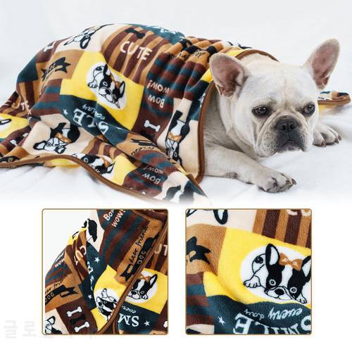 1 PCS Pet Soft Pet Blanket Winter Dog Cat Bed Mat Warm Sleeping Mattress Small Medium Dogs Cats Flannel Pet Supplies