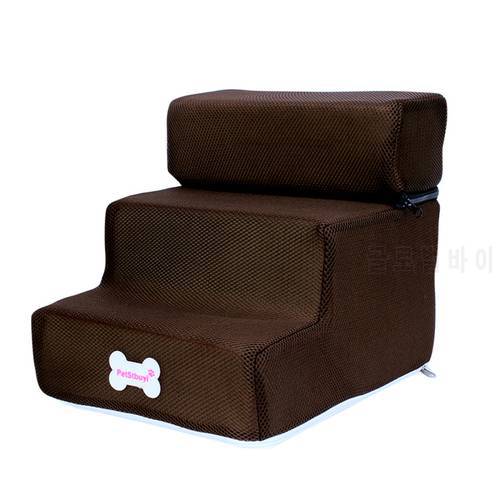 Hot Dog House Dog Stairs Pet 3 Steps Stairs for Small Dog Cat Pet Ramp Ladder Anti-slip Removable Dogs Bed Stairs Pet Supplies