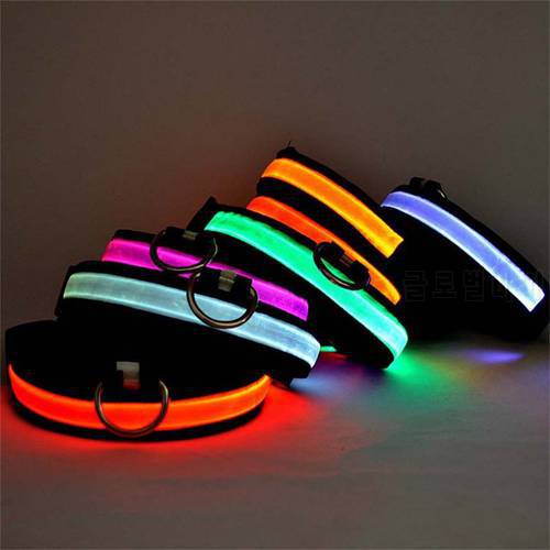 Pet Supplies LED Pet Cat Dog Collar Luminous Safety Glow Necklace Flashing Lighting Up Collars for Puppy Small Medium Large Dogs