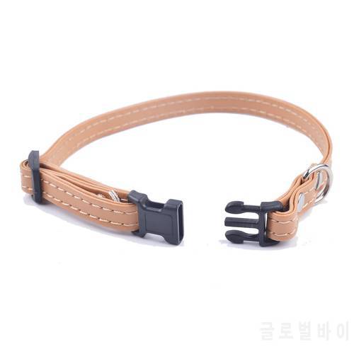 Pu Leather Dog Collar For Small Medium Dogs Adjustable Pet Necklace Puppy Supplies Purple Pink White Brown Size XS S M