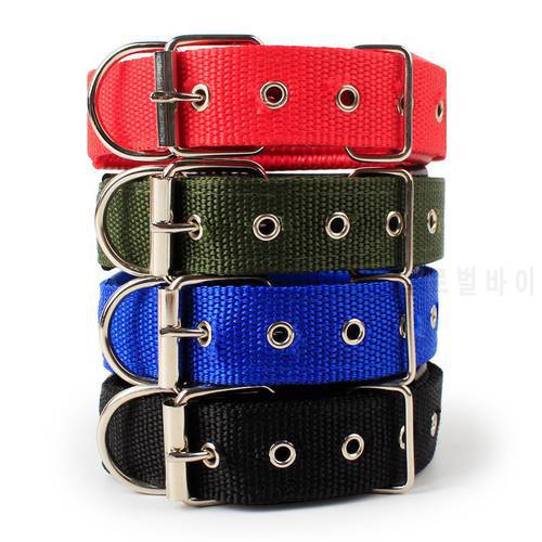 Adjustable Nylon Strap Dog Collar For Small Large Dogs Puppy Pet Accessories Leather Collar For Dogs Golden Retriever Husky Neck