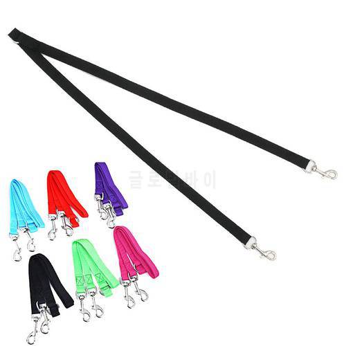 7 Colors Puppy Dog Leash Coupler Nylon Double Dogs Dual Splitter Lead Trainer Leash for Two Small Dogs Walking & Training 2*50cm