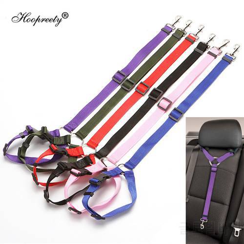 Universal Practical Safety Seat Belts For Dogs Cats Ajustable Strong Nylon Rope Leash For Car Seat Headrest Pet Outdoor Supply
