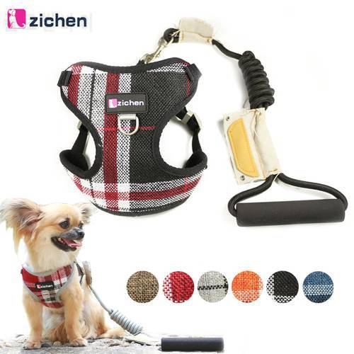 Pet Dog Harness Leash Vest Adjustable Soft Nylon Breathable Dog Harness Chihuahua Yorkshire for Medium Small Dogs Leash