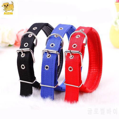 Strong Nylon Dog Collars Dog Cat Outdoor Thick Running Collar Adjustable For Small Large Puppy Chihuahua Pet Products Supplier