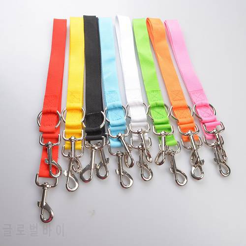 8 color New Double Multiple Dual Coupler 2 Way Two Pet Dogs Polyester Dog Pet Walking Leash Puppy Leads