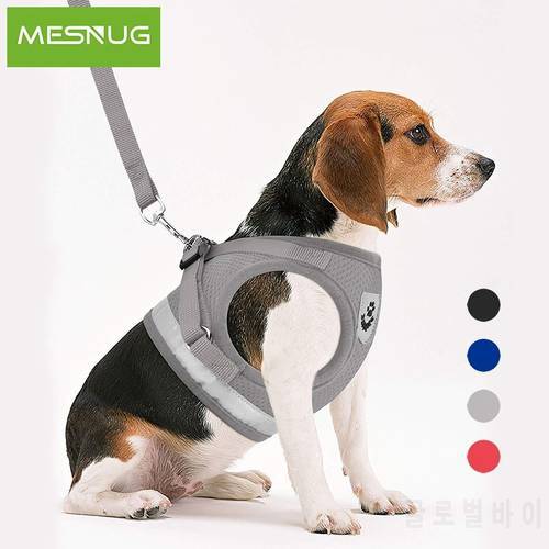 MESNUG Quality Reflective Small Dog Harness Chihuahua Vest Adjustable Escape-proof Pet Puppy Harness Leash Set Cat 4 Colors