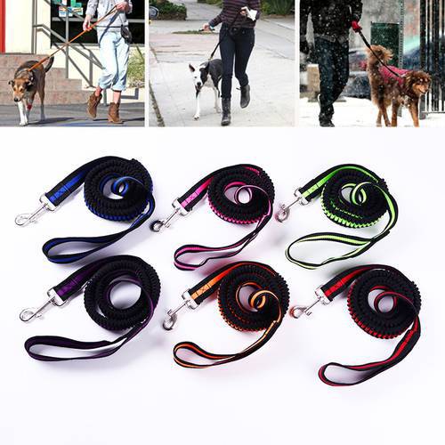 1.8M Dog Leash Pet Nylon Jogging Harness Leash Rope Stretch Walking Rope For Puppy Medium Large Width 1-2.5Cm Stretch