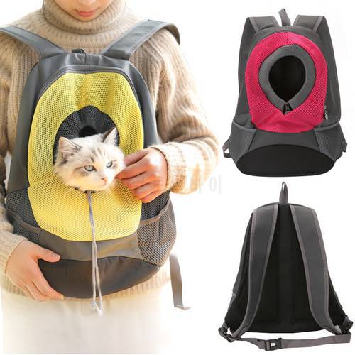 Breathable Carrier Cat Backpack Portable Dog Chest Backpack Mesh Puppy Travel Carrying Bags For Cats Dogs Gatos Outdoor Pet Bags