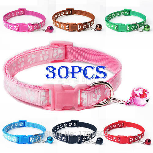 Claw Pet Dog Cat Collar Adjustable Buckles With Bell Cat Collar Pet Supplies Accessories for Small Dog Chihuahua Bulldogs plate