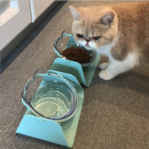 1pcs Pet Feeders Tableware 15 Degree Adjustable Pet Feeder Bowl Dog Cat Practical Adjustable Bowl Feed Food Waterer Feeding Dish