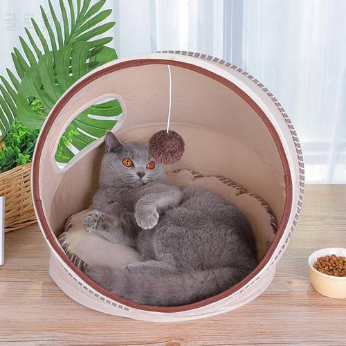Super Cute Soft Cat Bed Four Seasons Cat Bed Nest with Mat Hair Ball Pet Products for Mini Puppy Pet Dog Bed Soft Comfortable