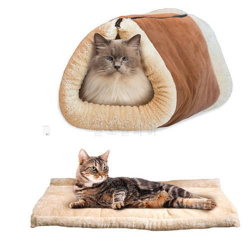 Washable Multifunction Cat Dog Bed Mat Sofas Mats For Small Pets Cat Tunnel Pets Sleeping Bag Bed Supplies with High Quality