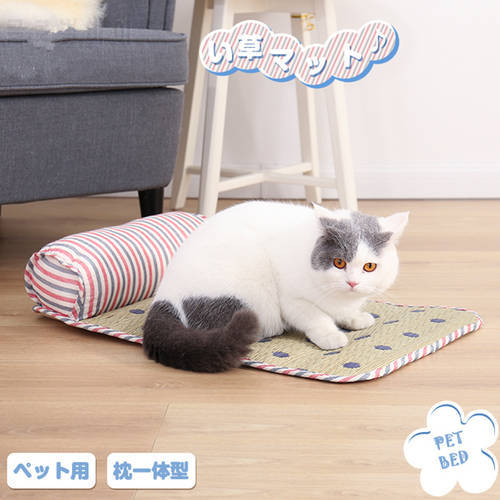 Cat Sleeping Bed Summer Cooling Mattress Dog Sofa House Small Pets Bed With Pillow Kitten Puppy Kennel Nest Non-slip Cushion