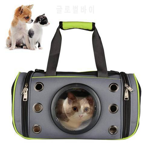 Portable Pet Carrier Backpack, Breathable Light Collapsible Cat Puppy Space Capsule Travel Carrier Bag for Cats and Small Dogs