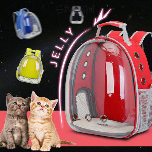 Pet Dog Cat Astronaut Backpack Space Capsule Breathable Outdoor Carrier Bag 2019 Outing Carrying Bag Pet Transparent Backpack