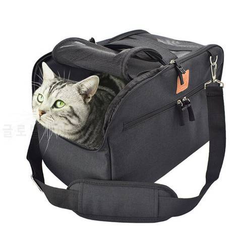 Portable Travel Dog Carriers Breathable Bag For Dogs Airline Approved Carrier for Cat Car Seat Dog Carrier Bag Puppy Tote Black