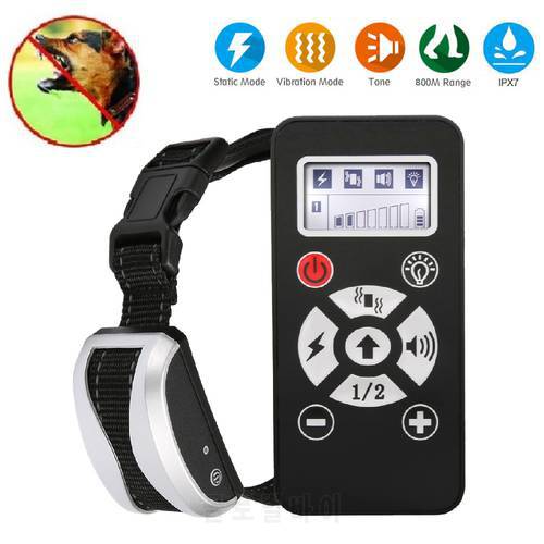 JanPet 800M LCD Remote Electric Dog Training Collars For Training Dog Shock Collars Pet Trainer No-Bark Collar For 1 or 2 Dogs