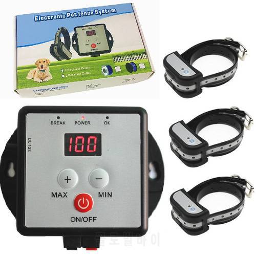 Dog Fence In-Ground Electric Pet Dog Fence Rechargeable Waterproof Electric Training Collar Receivers Pet Containment System