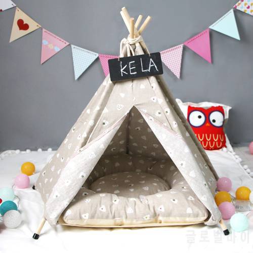 Grey Bed Animals Home Products Dog Cat Pet House Tent Shaped Pet Cozy House Cat Home Small Dog Cat Foldable Bed Cat House Puppy