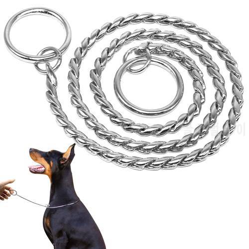 Durable Chain Dog Collar Metal Slip Chians For Small Medium Large Dogs Pet Training Collars Choke Pug Pitbull French Bulldog
