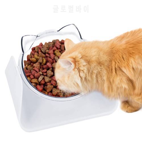 Adjustable Pet Food Bowls Tilted Transparent Bowl Angle Adjustable Creative Pet Water Bowl Pet Feeder Cat Dog Feeding Supplies