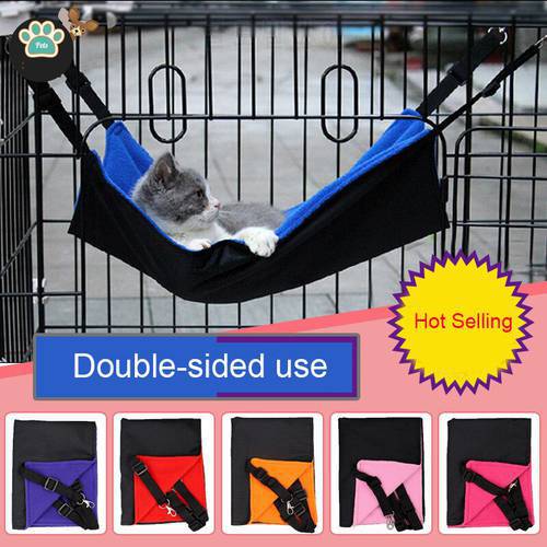 Double-side Use Large Hammock For Cats Bed Crib Waterproof Fleece Hanging Cat Bed Mat Soft Cage Cat Hammock Products For Cat