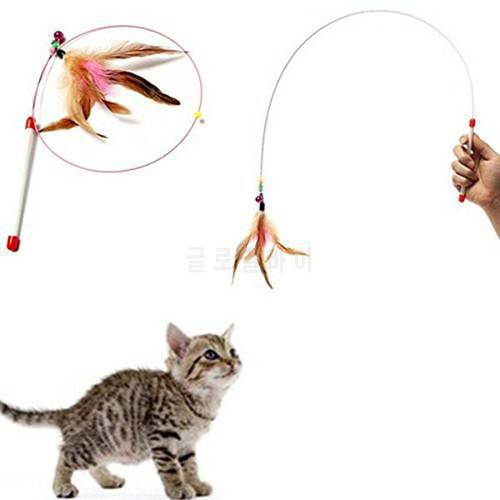 YVYOO The best selling pet supplies Cute pet cat toy Cat interactive toy Feather Teaser Wand Free shipping B90