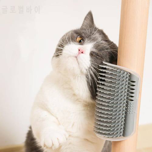 Corner Pet Brush Comb Play Cat Toy Plastic Scratch Bristles11.11Arch Massager Self Grooming Cat Scratcher Jouet Pour Chat Dog 23