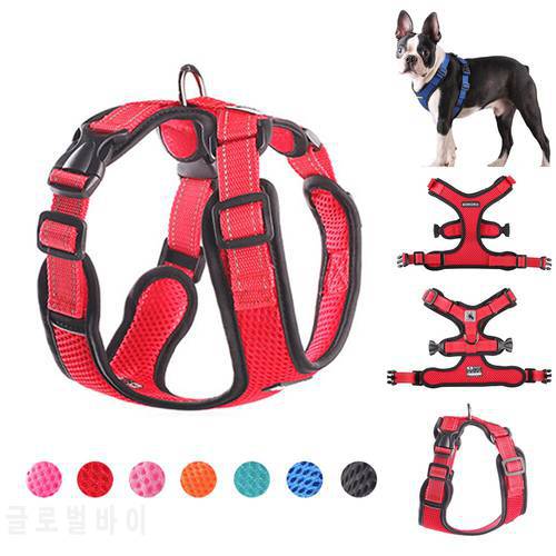 No Pull Mesh Dog Harness Breathable Puppy Vest Reflective Harnesses For Small Dogs Adjustable Pet Training Product Chihuahua Pug