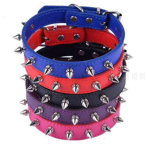 Punk spike pet collar PU leather studded dog leash rope leash pet supplies dog accessories dog collar pitbull german shepherd