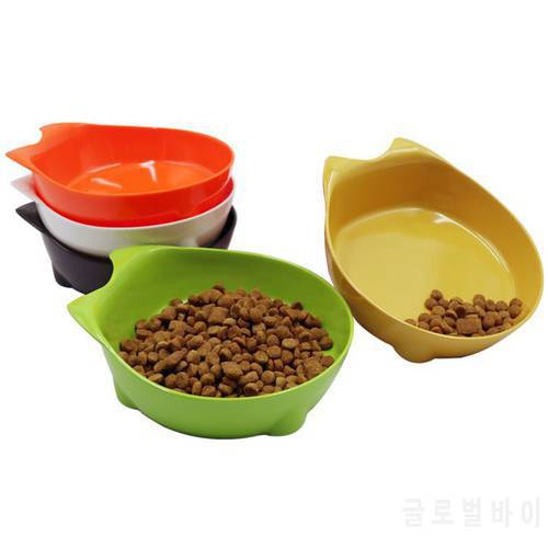 Pet Cat Bowls Food Water Bowls Cat Dishes Shallow Wide Fatigue Stress Relief Creative Cute Kawaii Design Feeder Dropshipping