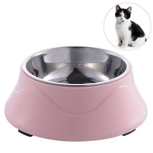 Pet Feeding Dishes Non-slip Base Stainless Steel Color Spray Paint Pet Dog Bowls Puppy Cat Food Drink Water Feeder Pet Supplies