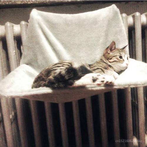 C,Pets Window Cat Bed Radiator Hammock Perch Seat Bed Lounge hammocks for Pet Cozy Hanging Bed Kitty Mount House Hammock Sofa
