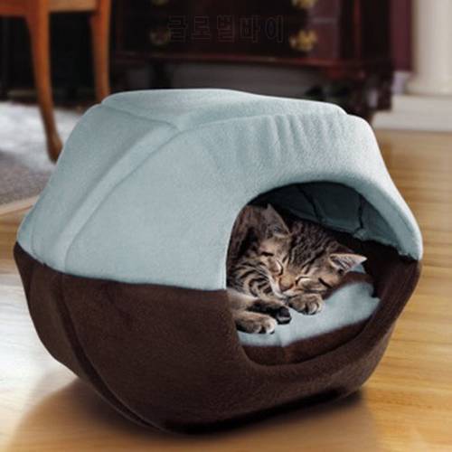 Winter Cat Dog Bed House Foldable Soft Warm Animal Puppy Cave Sleeping Mat Pad Nest Kennel Pet Supplies SP99