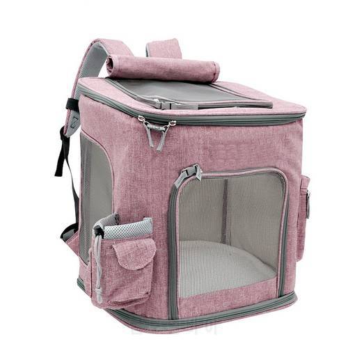 Pet Dog Cat Small Puppy Carrier Backpack Soft-Sided With Breathable Mesh Strap Outdoor Sports Travel Hiking Walking Bags