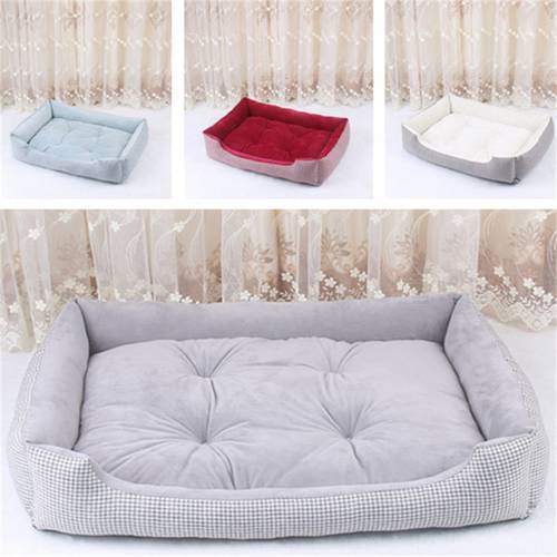 Lattice Cotton/linen kennel Warm and Comfortable nest dog bed pet nest Dogs baskets with removable and washable cushion