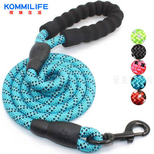 Reflective Dog Leash for Large Dogs Thicken Nylon Dog Leash Dropshipping Comfortable Padded Handle Durable Pet Traction Rope