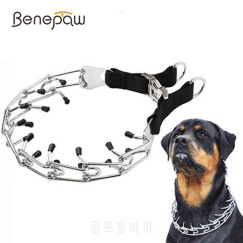 Benepaw Adjustable Prong Dog Training Collar Choke Pinch Collar With Comfort Tips For Medium Large Dogs German Shepherd Pitbull